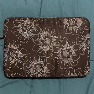 Kate Spade Black Floral Laptop Bag